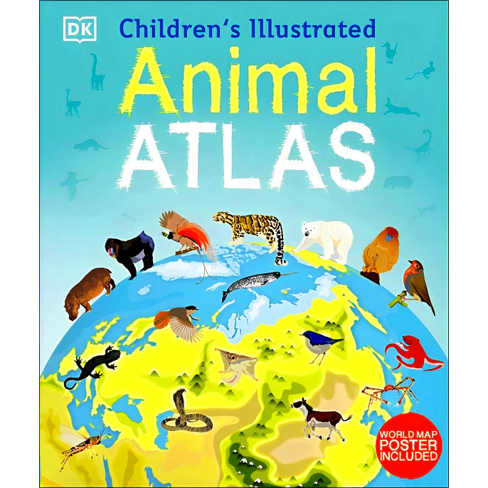 Animal Atlas หนังสือเด็ก สมุดแผนที่สัตว์ ภาษาอังกฤษ ปกแข็ง #83851 {DK ...