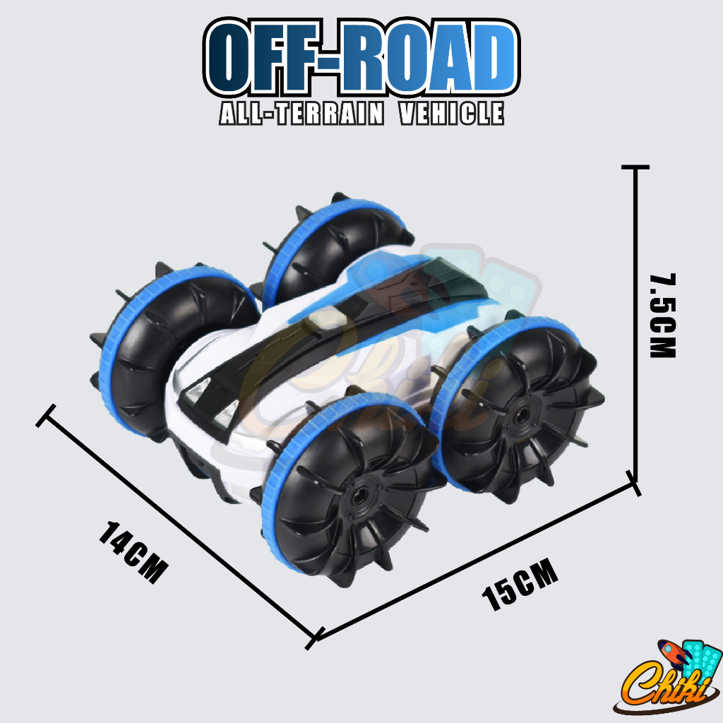 รถบังคับวิทยุoff-roadของเล่นสะเทินน้ำสะเทินบกรถบังคับวิทยุ360ของเล่นไฟฟ้าหมุนได้สองด้าน