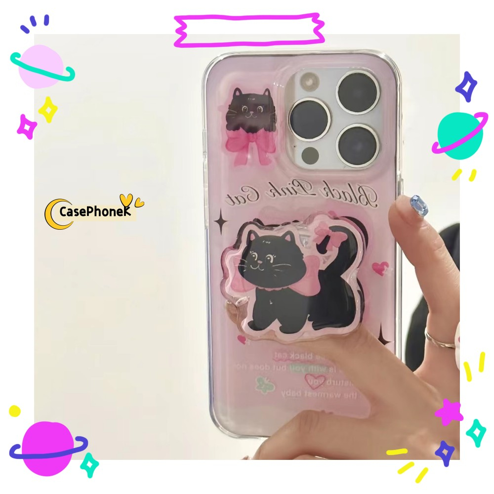 จัดส่งภายใน-24-ชม-เคสไอโฟน-15-12-13-14-pro-for-11-แมว-ความนิยม-แฟชั่น-เรียบง่าย-การ์ตูน-หวานสวย-การป้องกันการตก-cas