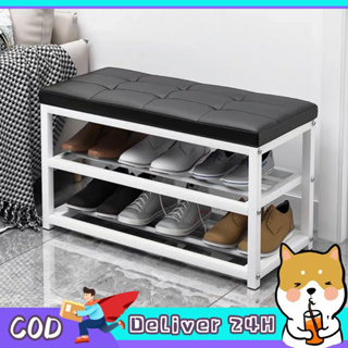 Dogegg🐶มีพร้อมส่ง ชั้นวางรองเท้านั่งได้ ประหยัดพื้นที่ สวยงามสไตล์มินิมอลShoe Cabinet