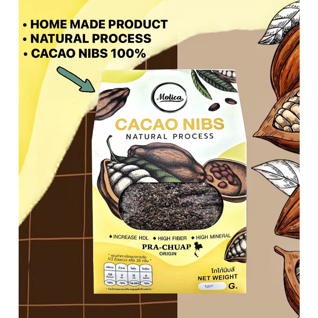 ภาพหน้าปกสินค้าMolica โกโก้นิบส์ สดใหม่ทุกฤดู superfood cacao nibs cocoa nib โกโก้นิบ คาเคานิบส์ คาเคานิบ