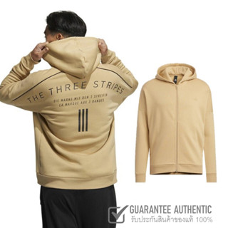 ADIDAS Wording Full Zip Hoodie HM2684 เสื้อฮู้ด ผู้ชายและผู้หญิง เสื้อกันหนาว