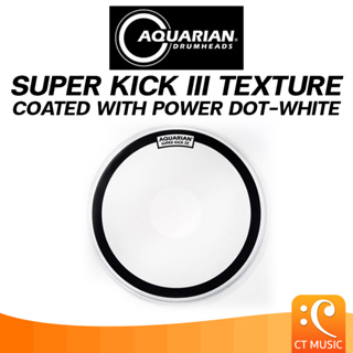 Aquarian Drumheads Super Kick III Texture Coated with Power Dot-White