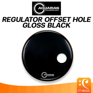 Aquarian Drumheads Regulator Offset Hole Gloss Black