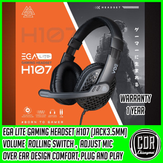 หูฟังเกมมิ่ง EGA รุ่น H107 GAMING HEADSET JACK3.5mm หูฟังพร้อมไมค์โครโฟน Powerful Sound [รับประกันศูนย์ 1 ปี]