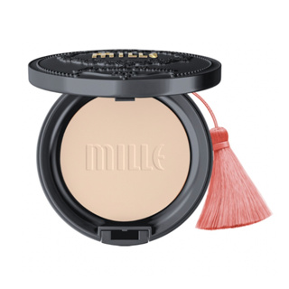 MILLE  มิลเล่ 01 LIGHT ผิวขาวเหลือง แป้งชาร์โคลผสมรองพื้น CHARCOAL MATTE COVER PACT SPF25 PA++ 11G.