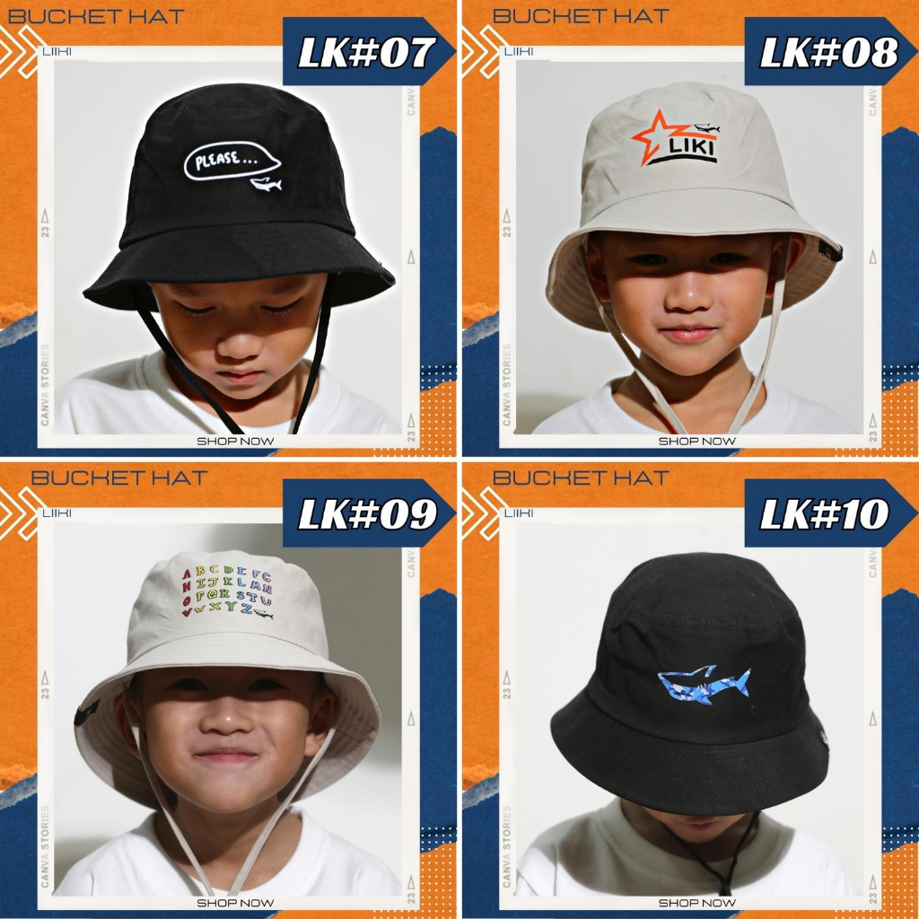 หมวกทรงบัคเกตสกรีนลายสุดเท่ห์ Bucket Hat | Shopee Thailand