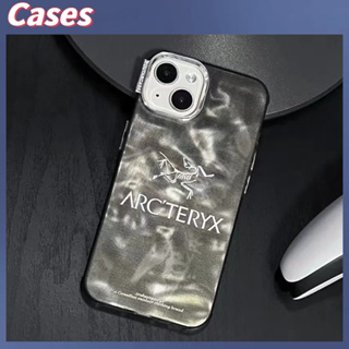 คูปองเคลม🎀เคสไอโ case for iphone 11 12 ไทด์แบรนด์ Arcteryx เคส 14 13 12 11 pro max เคสโทรศัพท์ลายคลื่นน้ำสี่มุม