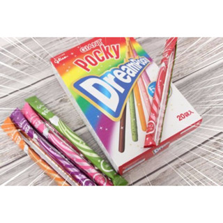 [พร้อมส่ง] Glico Dream Pocky 20 ชิ้น ป็อกกี้ยักษ์ 5 รสชาติ ช็อกโกแลต มัทฉะ เมลอน สตรอเบอร์รี่ และองุ่น