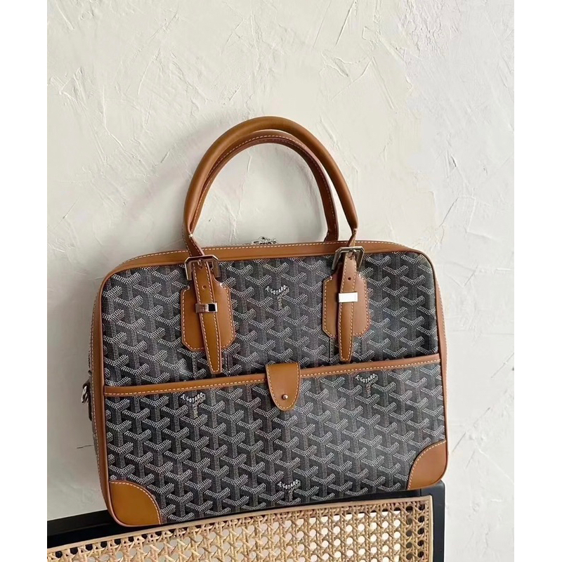 แบรนด์ใหม่-100-ของแท้-goyard-ambassade-กระเป๋าเอกสาร-tote