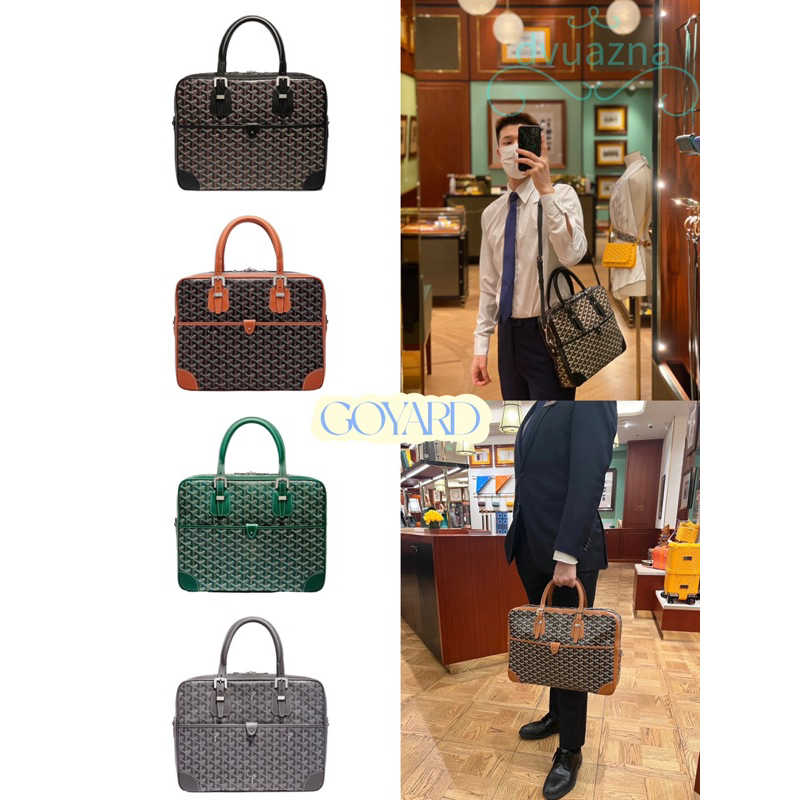 แบรนด์ใหม่-100-ของแท้-goyard-ambassade-กระเป๋าเอกสาร-tote