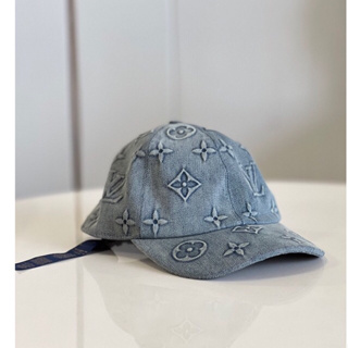 พรี​ ราคา3700 Lv Louis Vuitton Cap หมวกMonogram Washed Denim