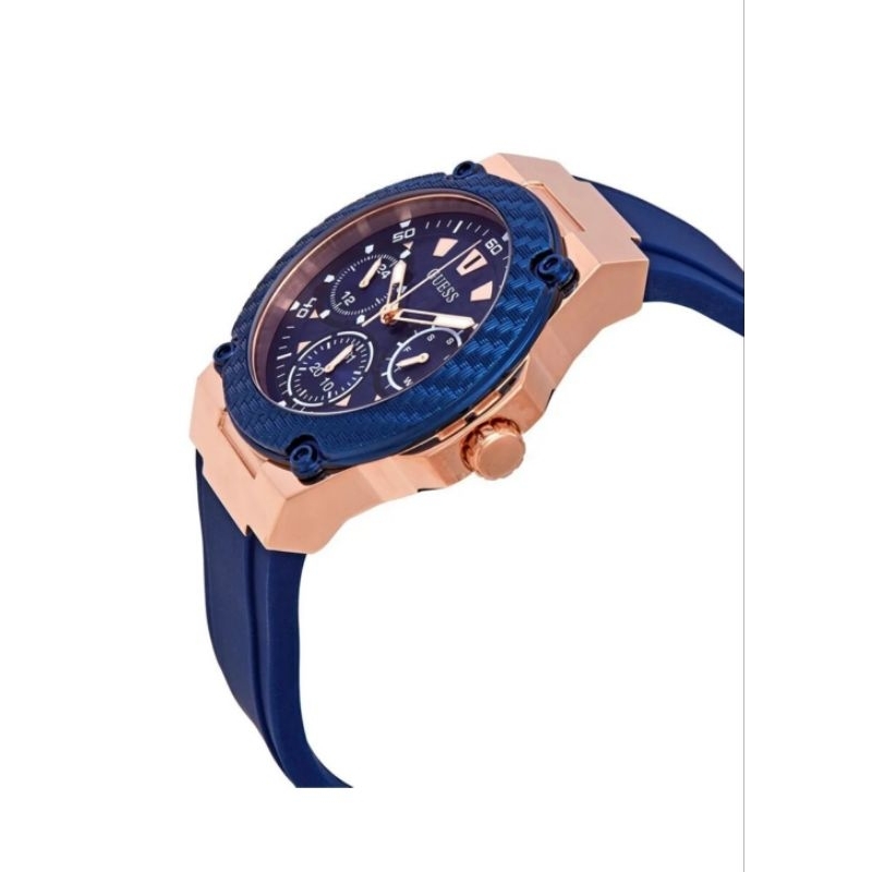 new-guess-zena-rose-gold-tone-chronograph-and-blue-silicone-watch-w1094l2