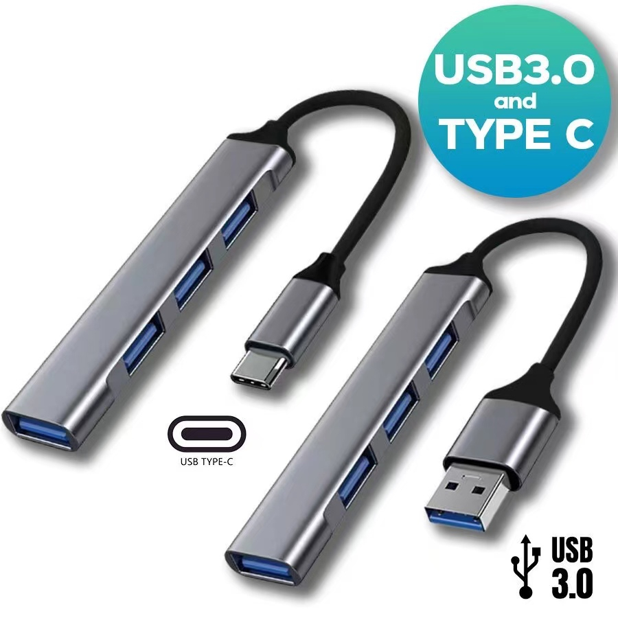 usb-hub-ความเร็วสูง-4-พอร์ตฮับ-usb-3-0-type-c-hub-adapter-สำหรับ-pc-notebook-labtop-อุปกรณ์เสริมคอมพิวเตอร์