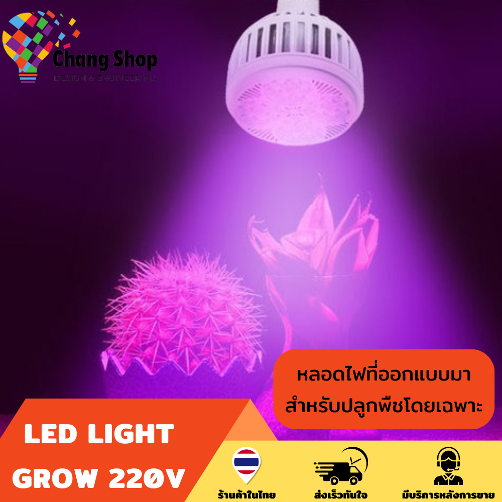 changshop-ไฟปลูกต้นไม้-หลอดไฟปลูกต้นไม้-รุ่นใหม่-led-grow-light-ขั้วเกลียวไฟบ้าน-หลอดไฟ-led-ปลูกต้นไม้-20w