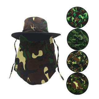 หมวกคุลมหน้าลายทหาร (คละแบบ/คละลาย) กันแดด เหมาะกับการใส่ทำงาน  เดินป่า กันแดด ราคาถูก