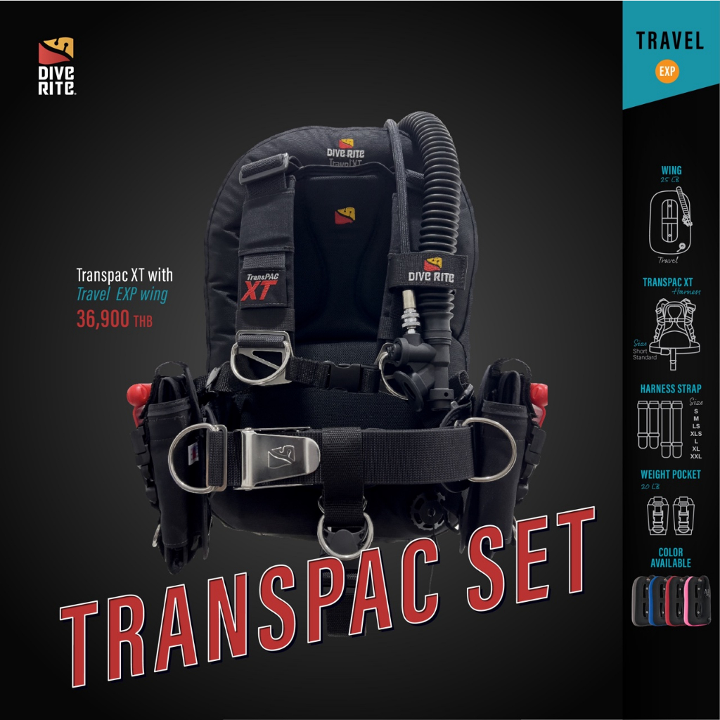 Dive Rite BCD Transpac XT with Travel EXP wing set Shopee Thailand
