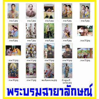 พระบรมฉายาลักษณ์ ในหลวง พระมหากษัตริย์ ไทย (19ภาพ) King โปสเตอร์ รูป ภาพ มงคล ติดผนัง สวยๆ poster (88x60และ76x52ซม.)