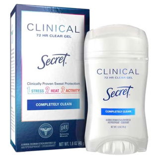 Secret Clinical Strength Clear Gel Antiperspirant Completely Clean 45 g