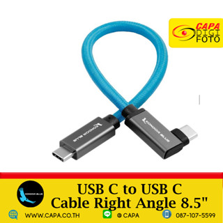 Kondor Blue USB C to USB C Cable Right Angle 8.5