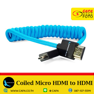 Kondor Blue coiled Micro HDMI to HDMI cable with High Speed 4K สายเคเบิ้ลคุณภาพดี KB_MC_FHDMI_12