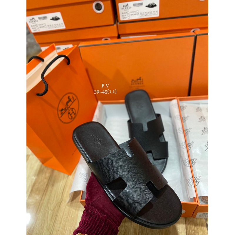 รองเท้าแตะแบบสวมรองเท้าแตะแบบลำลอง-hermes-งานoriginal-สินค้ามีพร้อมกล่องรับประกันสินค้าตรงปก-100