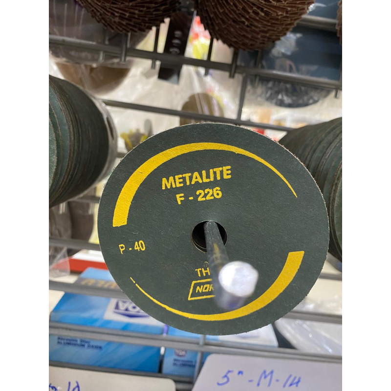 กระดาษทรายกลม-4-นิ้ว-norton-metalite-f-226-เบอร์-p-16-p-40-p-60-p-80-p-100-p-120