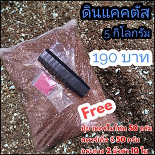 ดินแคคตัส ดินกระบองเพชร cactus soil สูตรโปร่ง ไม่เป็นก้อน