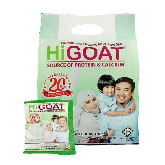 higoat-formulated-goats-milk-powder-ไฮโก๊ต-นมแพะผงสำเร็จรูป-ชนิดถุง-15ซอง-x-21กรัม