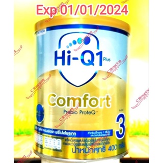 ไฮคิว 1 พลัส คอมฟอร์ท พรีไบโอโพรเทก Hiq comfort 400g สูตร 3  EXP 18/06/2024
