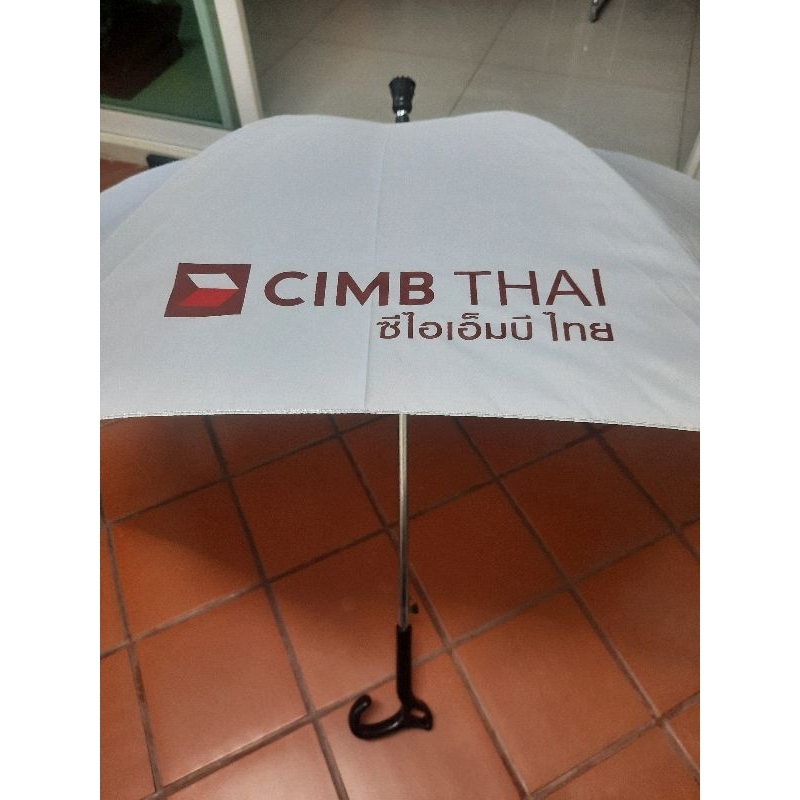 ร่มคันใหญ่ธ-cimb-thaiของใหม่มือ1ขนาดยาว31นิ้วสวยงามเกินบรรยายเคลือบกันuv