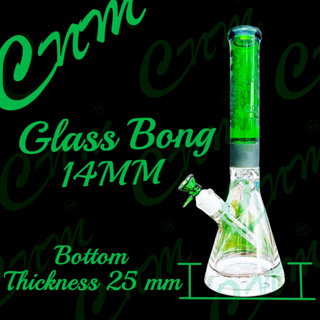 (พร้อมส่ง) บ้องแก้ว Bong Glass 40CM คุณภาพดี คัพสายเขียว หลอดวิทยาศาสตร์ โจ๋ข้อต่อน่าสะสม กัญชา
