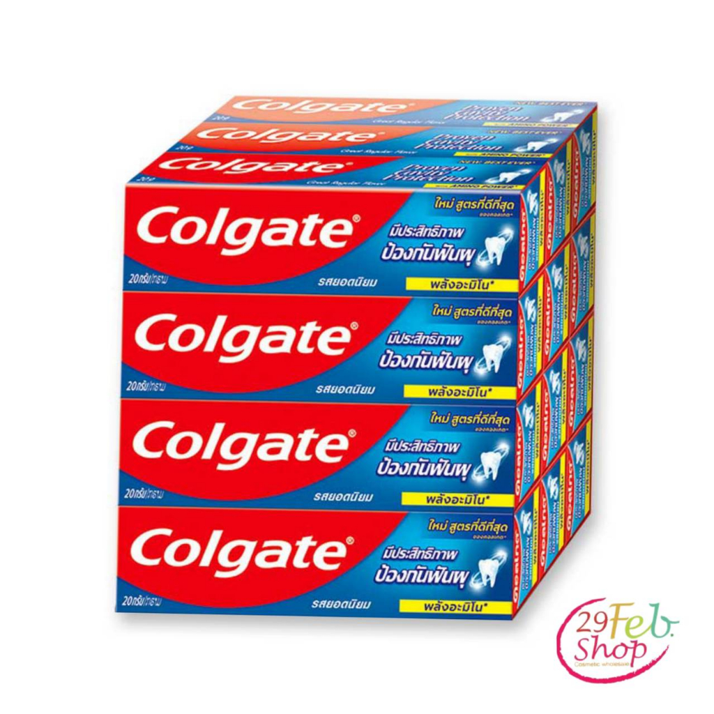 12กล่อง-แพ็ค-colgate-toothpaste-great-regular-flavor-new-formular-คอลเกต-ยาสีฟัน-ยอดนิยม-สูตรใหม่-ขนาด-20-กร
