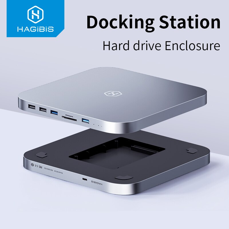 Mac mini Hagibis USB-C ハブ MC25 Pro Hagibis MC25pro dp HD USB C Hub สำหรับ Mac Mini M1 M2 HDD