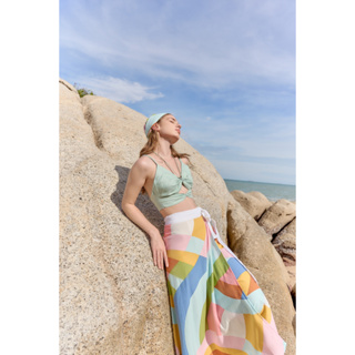 Coconut Tropical-Wrap Skirt กระโปรงผูกเอว