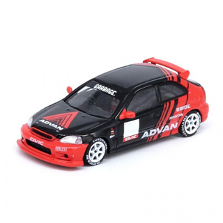 Inno64 IN64-EK9-AD 1/64 HONDA CIVIC TYPE-R EK9 ADVAN LIVERY DIECSAT SCALE MODEL CAR