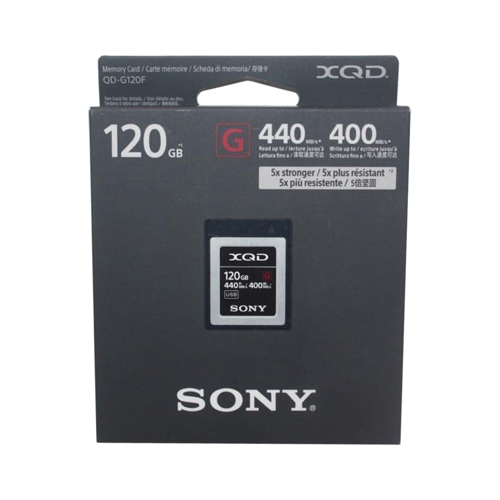 Sony 120GB G Series XQD Memory Card (QD-G120F) - Read: 440 MB/s  