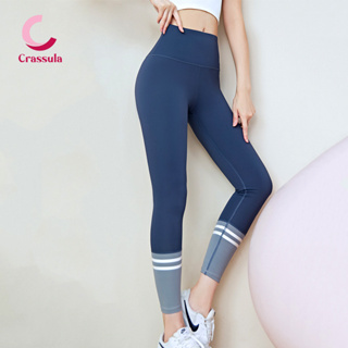 Crassula กางเกงออกกำลังกายขายาว กางเกงเลกกิ้ง เอวสูง เก็บหน้าท้อง ซ่อนพุง ขอบไม่ย้วย ซับเหงื่อได้ดี