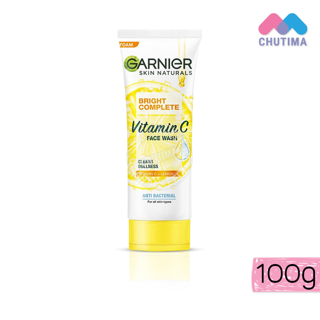 โฟมล้างหน้า-การ์นิเย่-ไบรท์-คอมพลีท-วิตามินซี-เฟส-วอช-garnier-bright-complete-vitamin-c-face-wash-15-100-ml