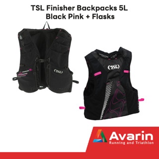 TSL Finisher Backpacks 5L Black Pink + Flasks