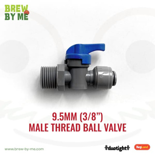 9.5mm (3/8”) Female x ½” Male Thread Ball Valve - Duotight