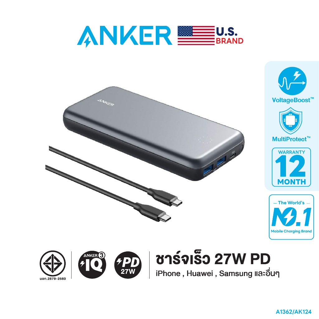 anker-powercore-19000-pd-พร้อม-usb-hub-ในตัว-ชาร์จเร็ว-pd-27w-iphone14-สามารถสลับโหมดถ่ายโอนข้อมูล-ak124