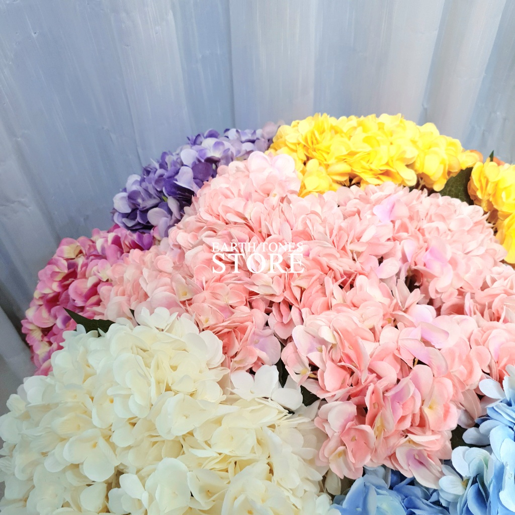 พร้อมส่ง-ดอกไฮเดรนเยียปลอม-ดอกประดิษฐ์เหมือนจริง-สีสวยสดใส-ดอกไม้จำลอง-ใช้ตกแต่งห้อง-ห้องนั่งเล่น-ห้องนอน-คอนโด-คาเฟ่