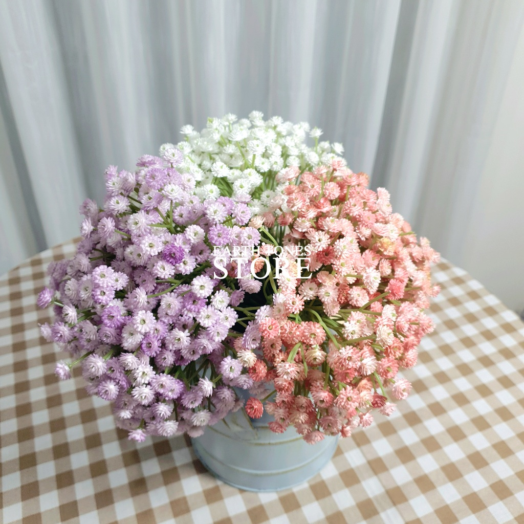 พร้อมส่ง-ดอกยิปโซปลอม-baby-flowers-ดอกประดิษฐ์เหมือนจริง-สีสวยสดใส-ดอกไม้จำลอง-ใช้ตกแต่งห้อง-ห้องนั่งเล่น-ห้องนอน-คอนโด