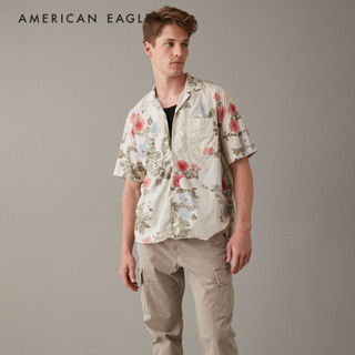 American Eagle Tropical Button-Up Poolside Shirt เสื้อเชิ้ต ผู้ชาย (NMSH 015-6045-106)