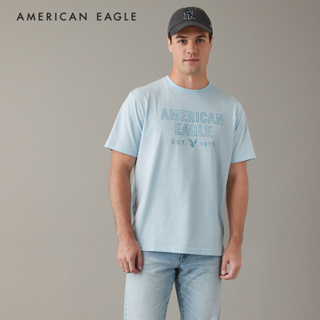American Eagle Super Soft Logo Graphic T-Shirt เสื้อยืด ผู้ชาย โลโก้ กราฟฟิค (NMTS 017-3107-404)