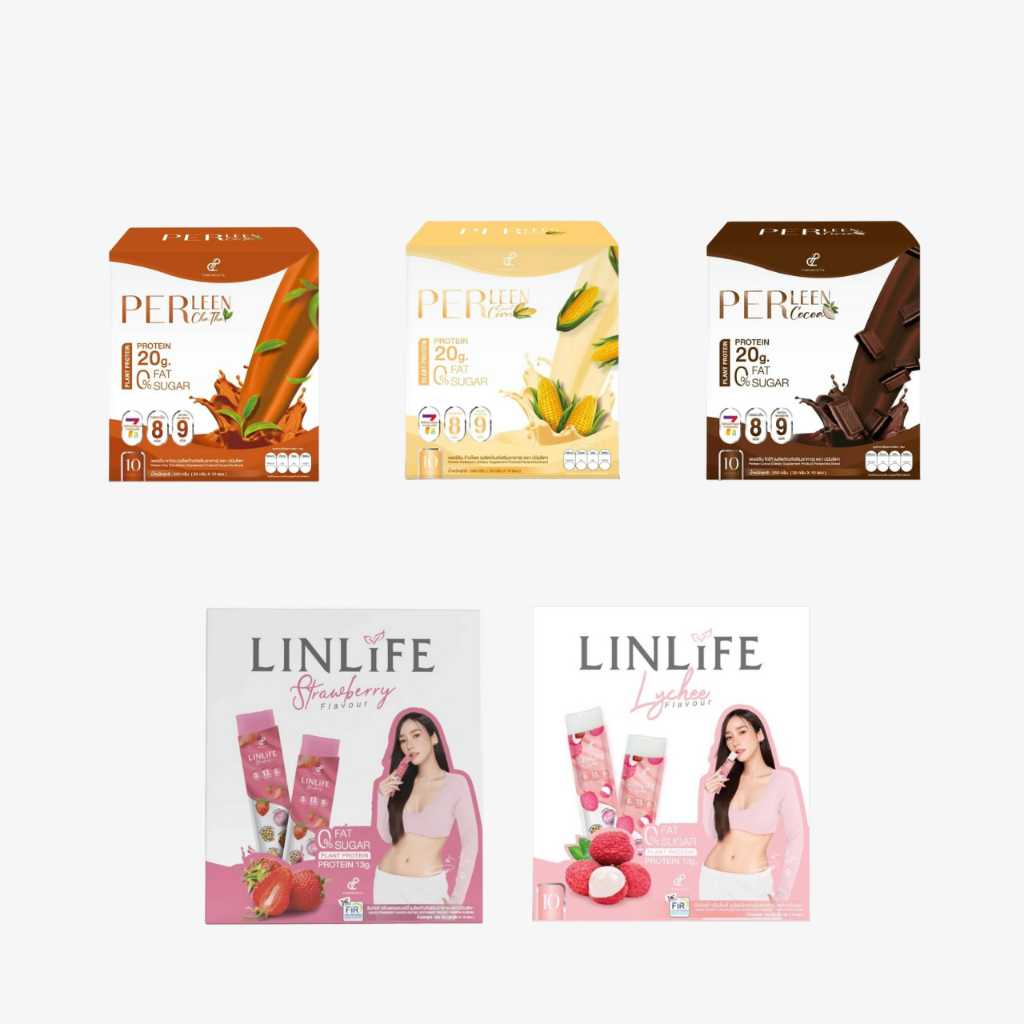 Perleen เพอร์ลีน Linlife ลินไลฟ์ โปรตีนแบบชง/เจลลี่ ทดแทนมื้ออาหาร (1 ...