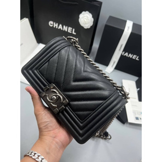 กระเป๋าสะพายข้าง#chanel boyv พร้อมส่ง