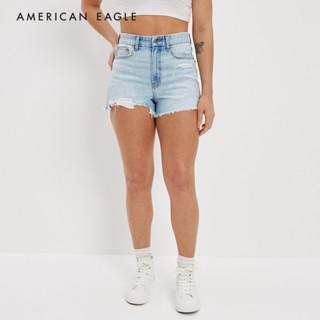 American Eagle Strigid Denim Curvy Highest Waist 90s Boyfriend Short กางเกง ผู้หญิง ขาสั้น บอยเฟรนด์ เอวสูง (NWSS 033-7341-915)