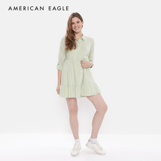 American Eagle Mini Shirt Dress ชุดเดรส ผู้หญิง มินิเชิ้ต (NWDR 039-7355-300)